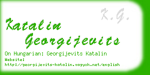 katalin georgijevits business card